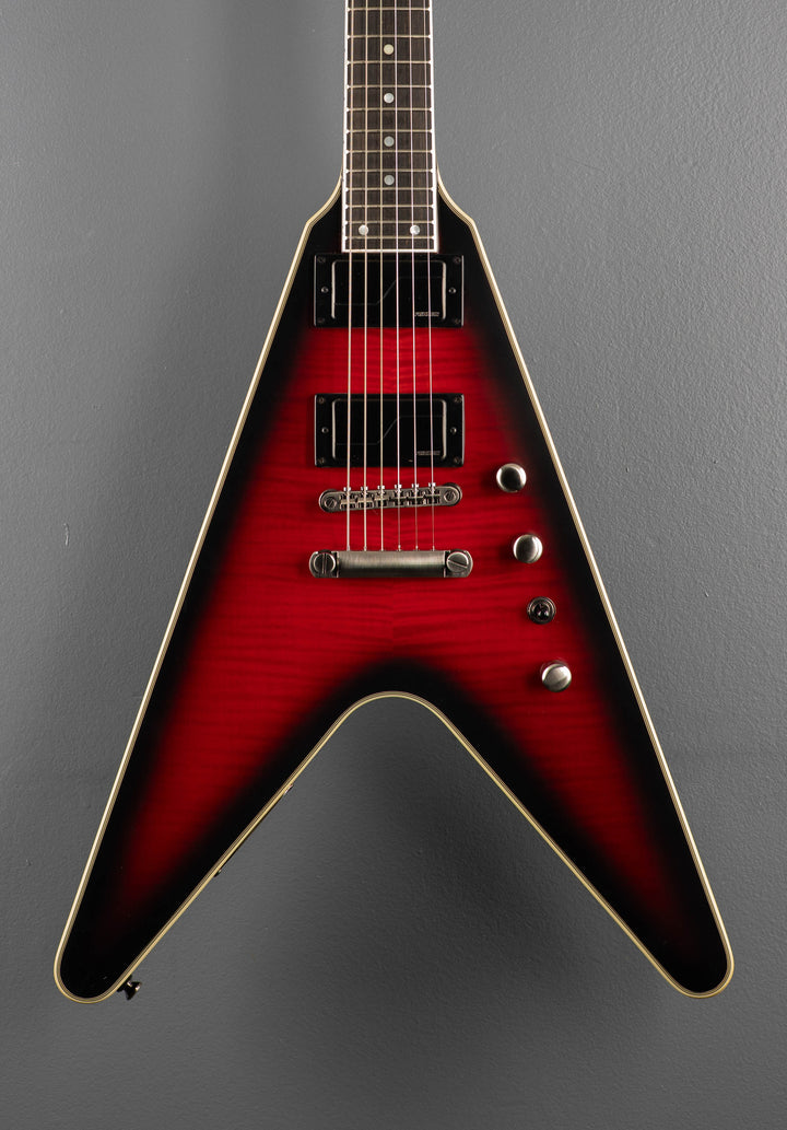 Dave Mustaine Flying V Prophecy - Aged Dark Red Burst