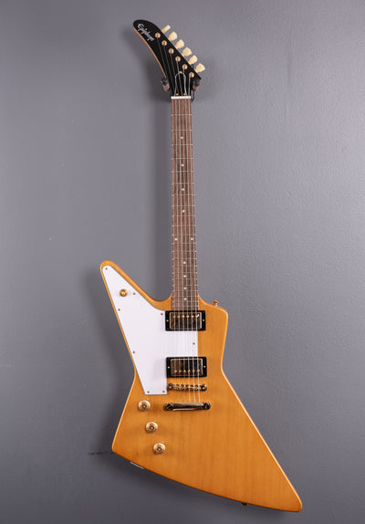 1958 Korina Explorer (White Pickguard) Left Hand - Aged Natural