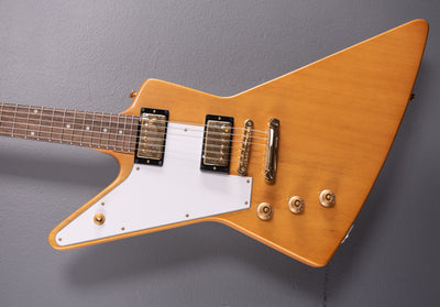 1958 Korina Explorer (White Pickguard) Left Hand - Aged Natural