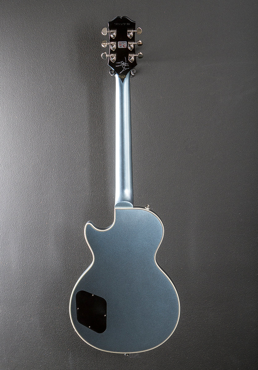 Jared James Nichols Blues Power Les Paul Custom Aged Pelham Blue Dave s Guitar Shop