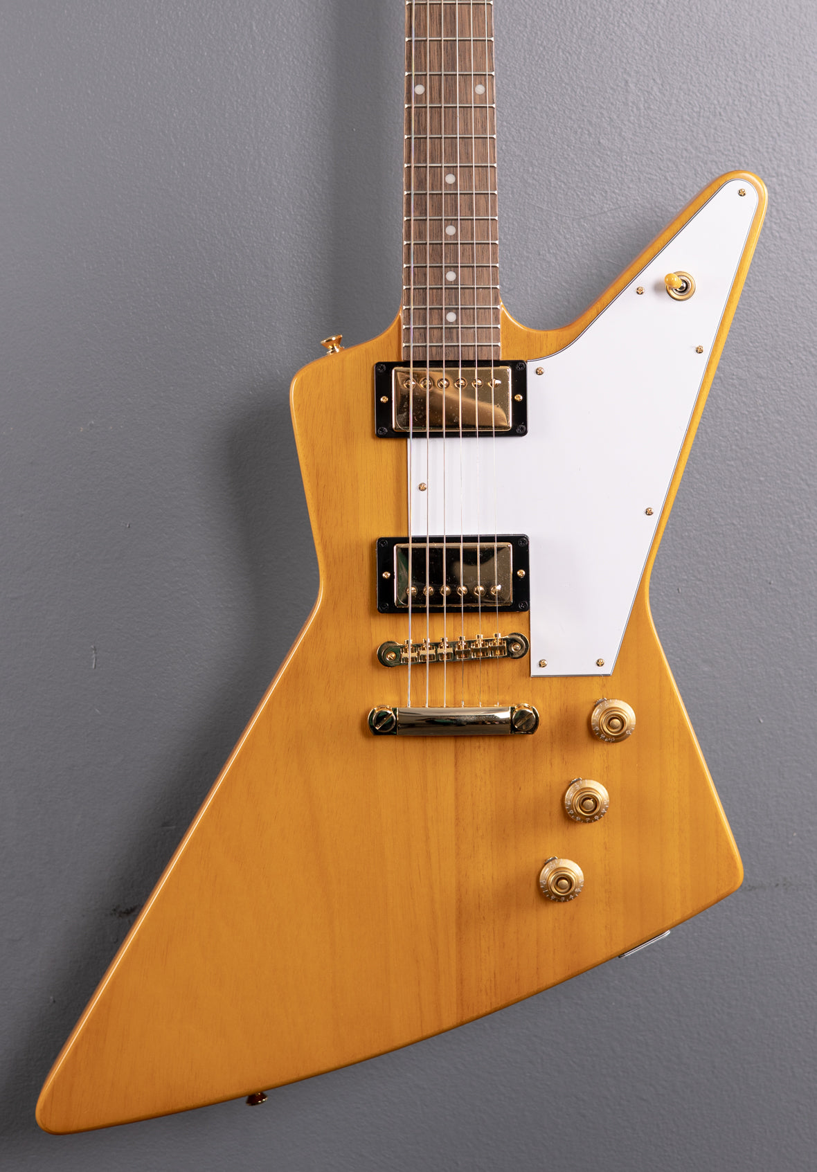 1958 Korina Explorer (White Pickguard) - Aged Natural