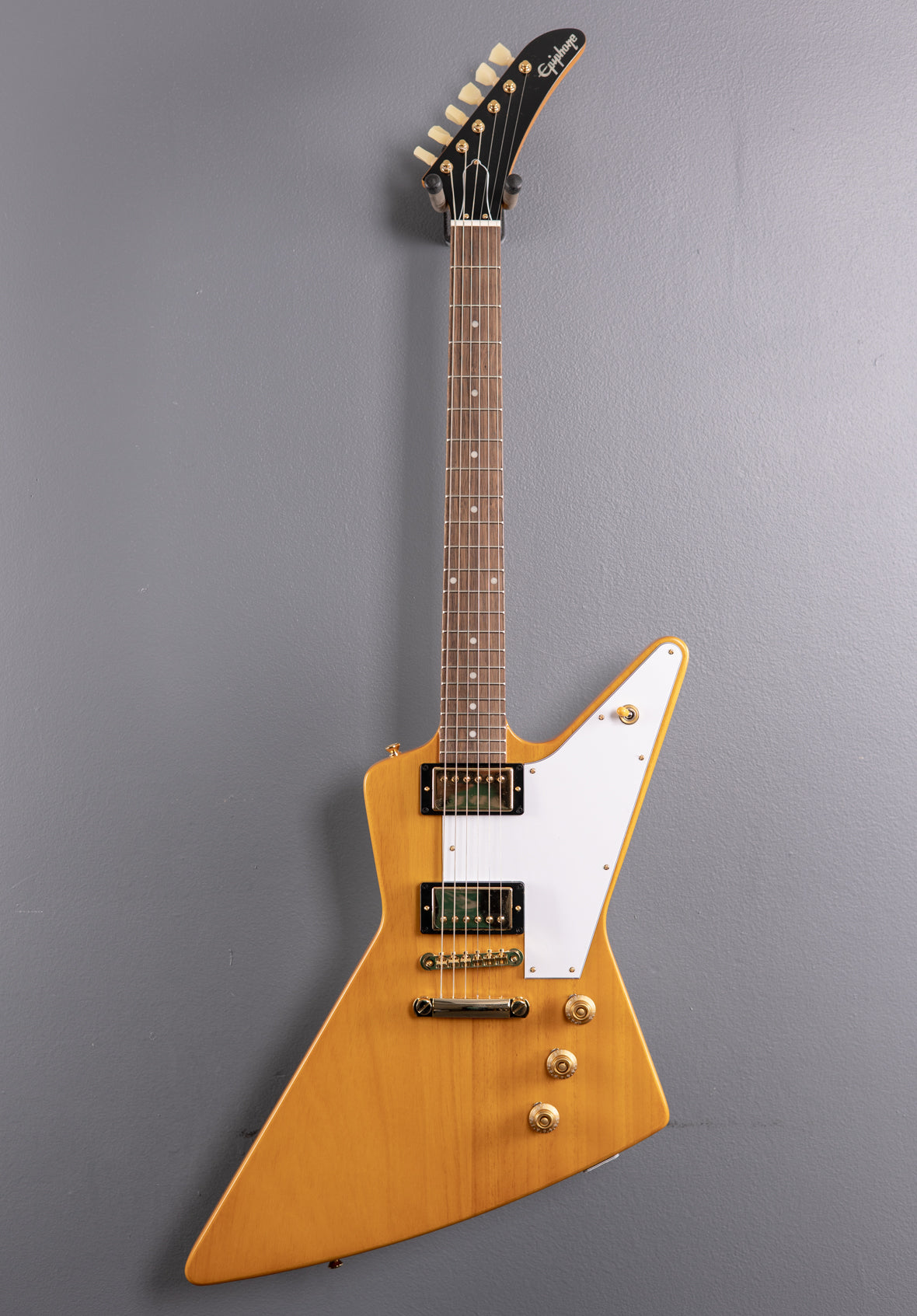 1958 Korina Explorer (White Pickguard) - Aged Natural