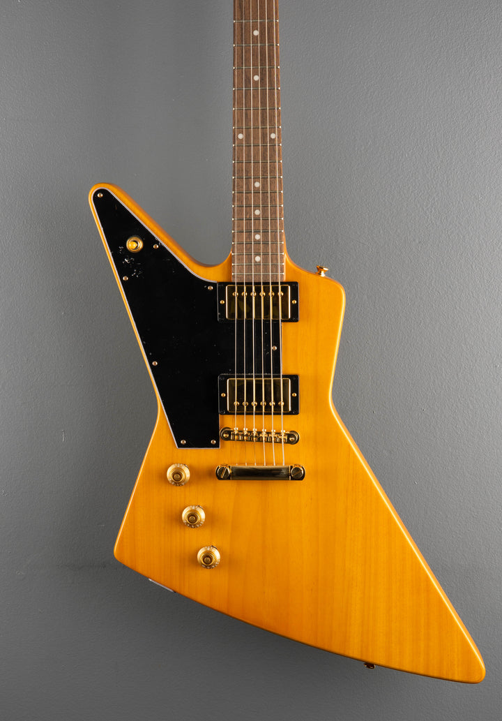 1958 Korina Explorer (Black Pickguard) Left Hand - Aged Natural