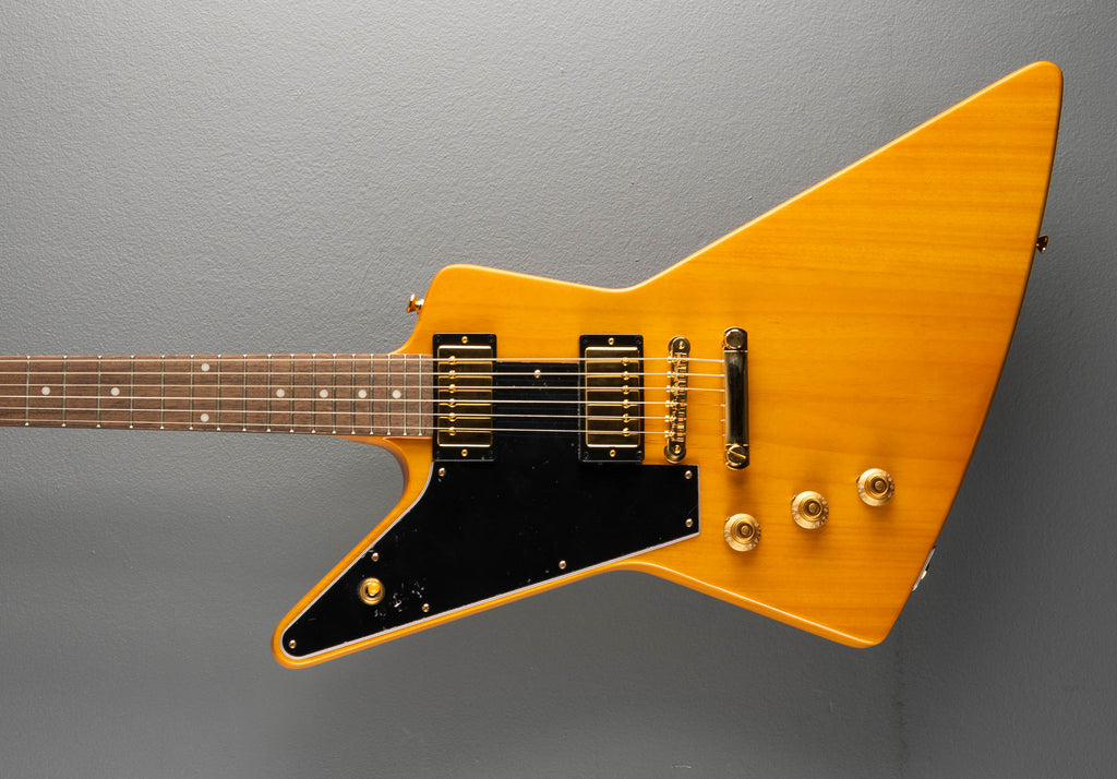 1958 Korina Explorer (Black Pickguard) Left Hand - Aged Natural