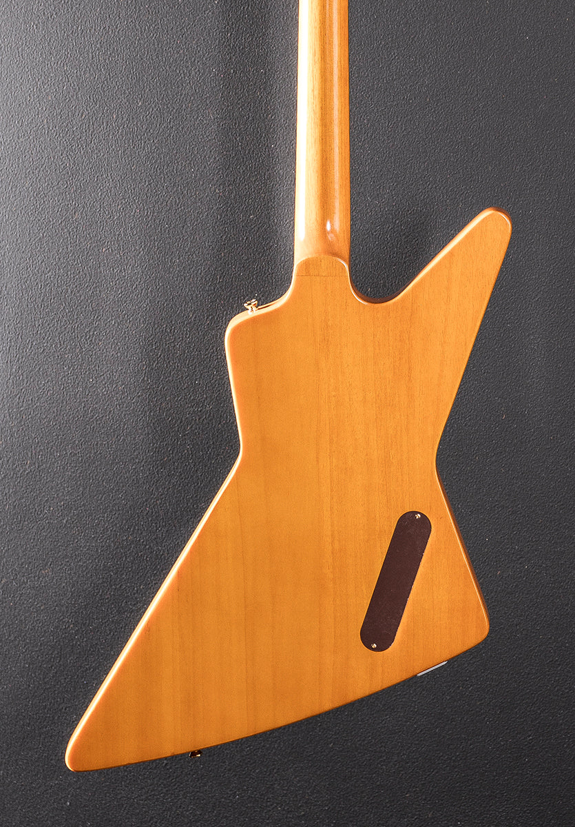 "Inspired by Gibson Custom" 1958 Korina Explorer (Black Pickguard) Left Hand - Aged Natural