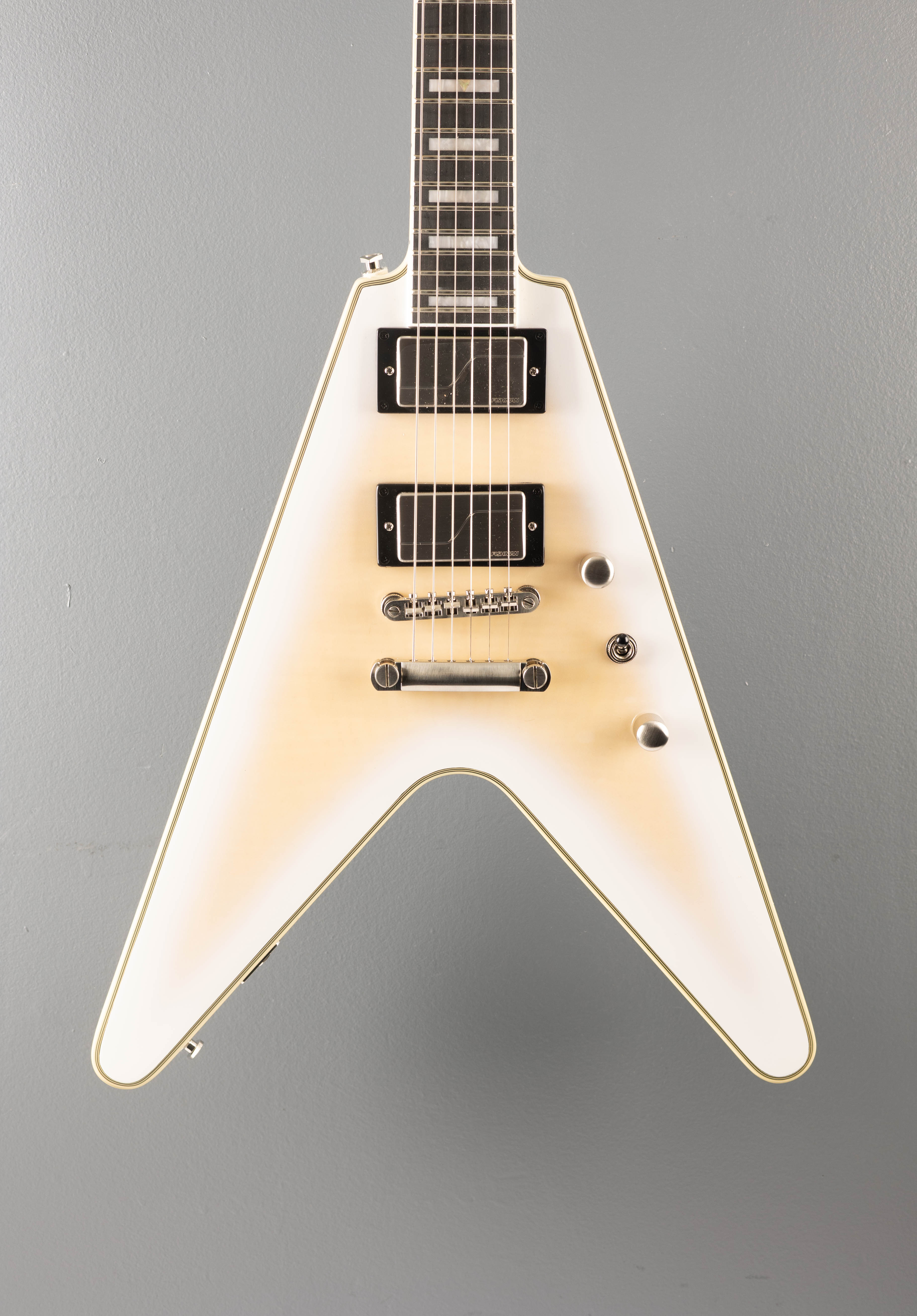 Prophecy Flying V - Aged White Tiger Burst – Dave's Guitar Shop