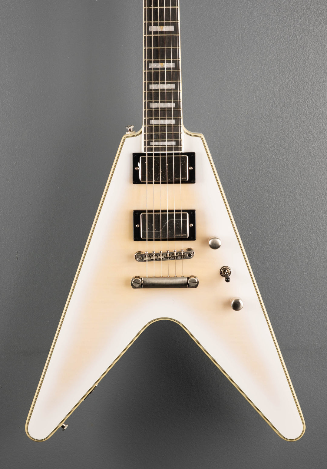 Prophecy Flying V - Aged White Tiger Burst