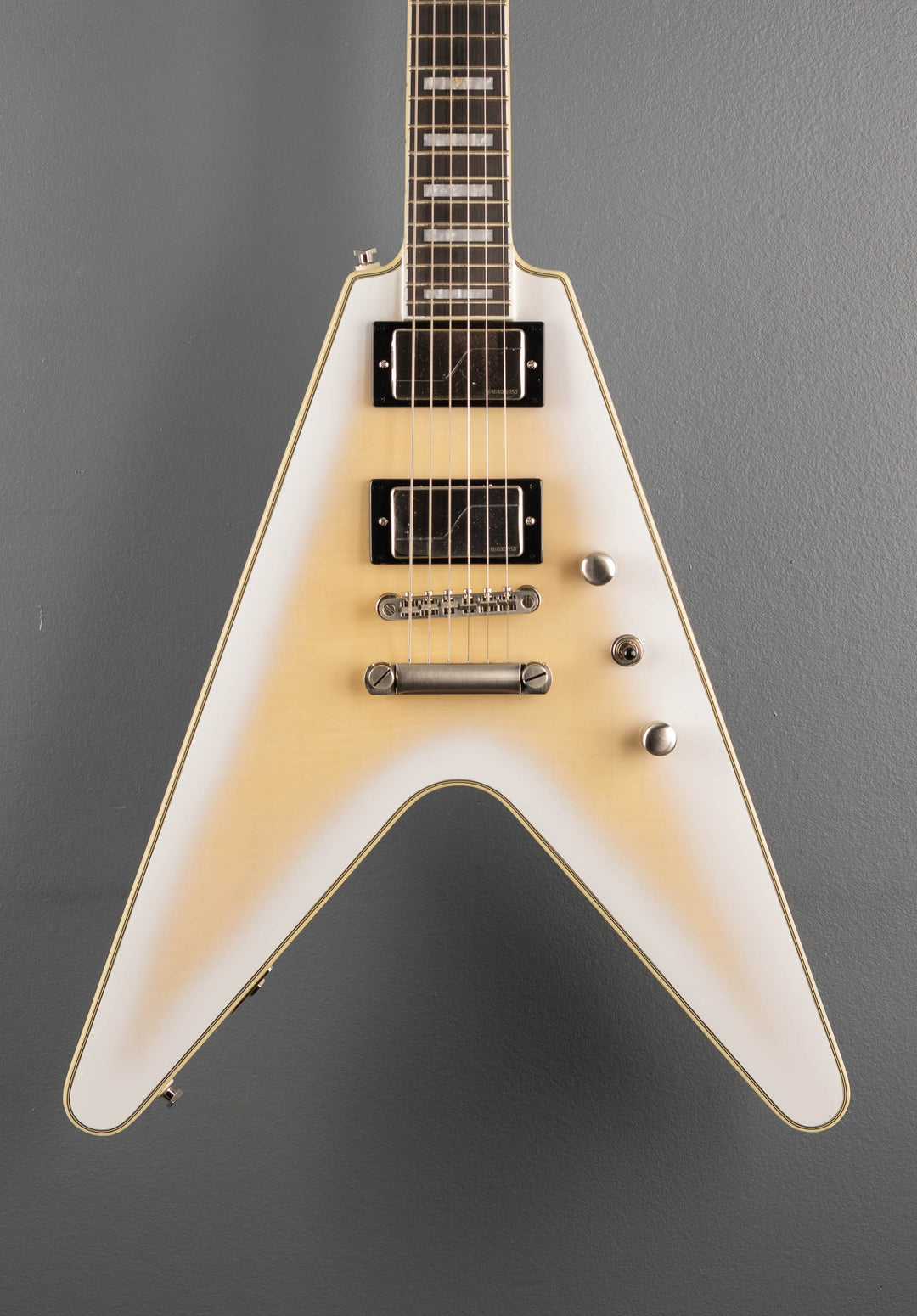Prophecy Flying V - Aged White Tiger Burst