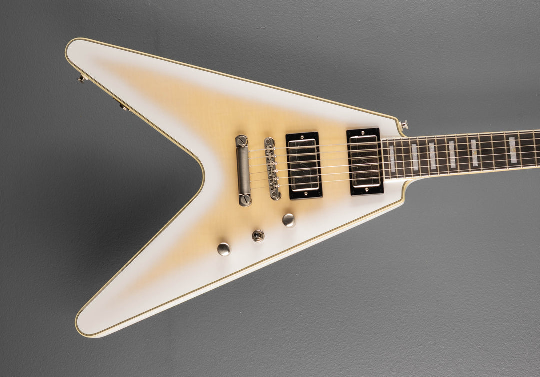 Prophecy Flying V - Aged White Tiger Burst