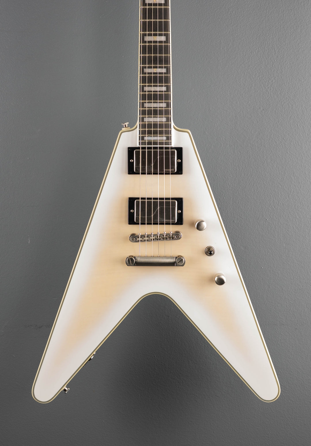 Prophecy Flying V - Aged White Tiger Burst