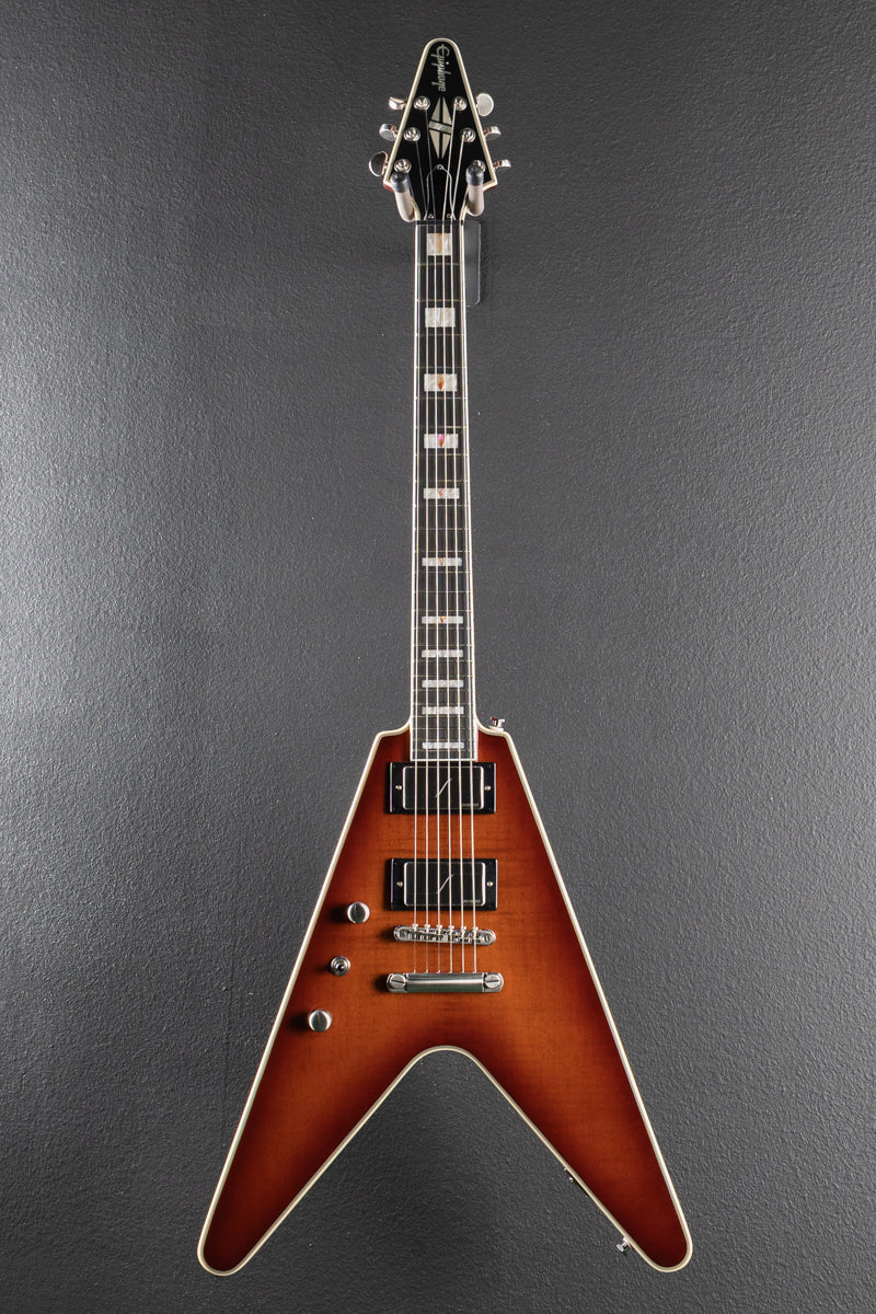 Flying V Prophecy Left Hand - Aged Bengal Tiger Burst