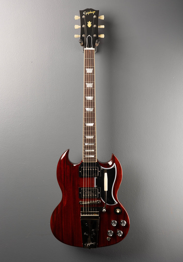 "Inspired by Gibson Custom" 1964 SG Standard Reissue w/Maestro Vibrola - Cherry Red