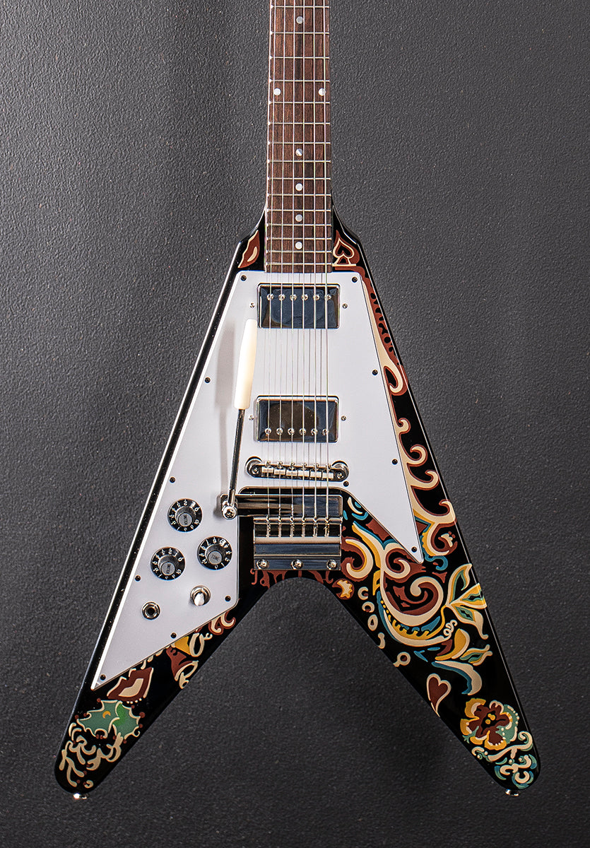 Jimi Hendrix "Love Drops" Flying V Left Hand - Ebony