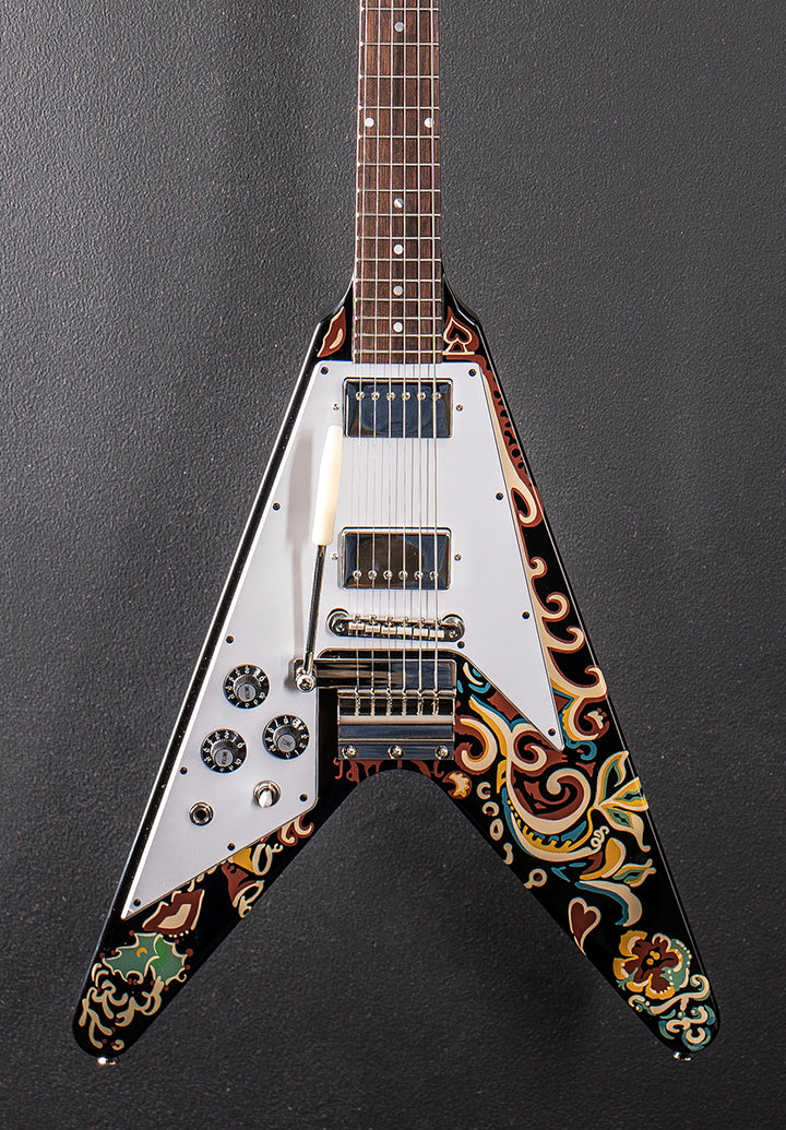 Jimi Hendrix "Love Drops" Flying V Left Hand - Ebony
