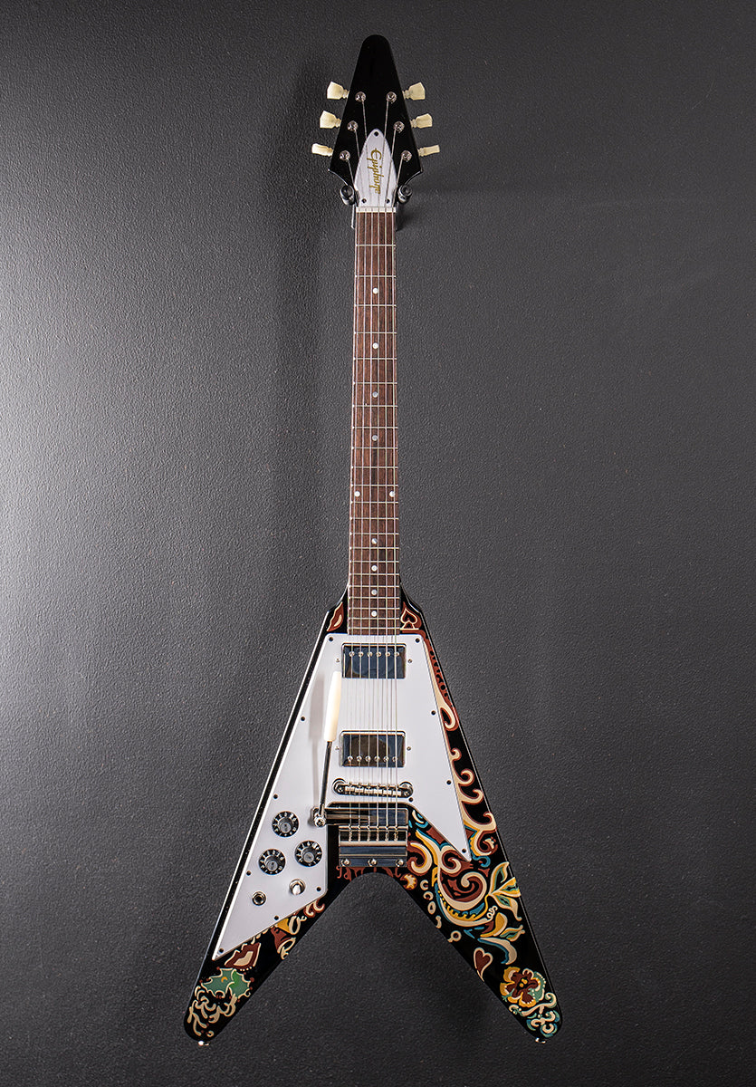 Jimi Hendrix "Love Drops" Flying V Left Hand - Ebony