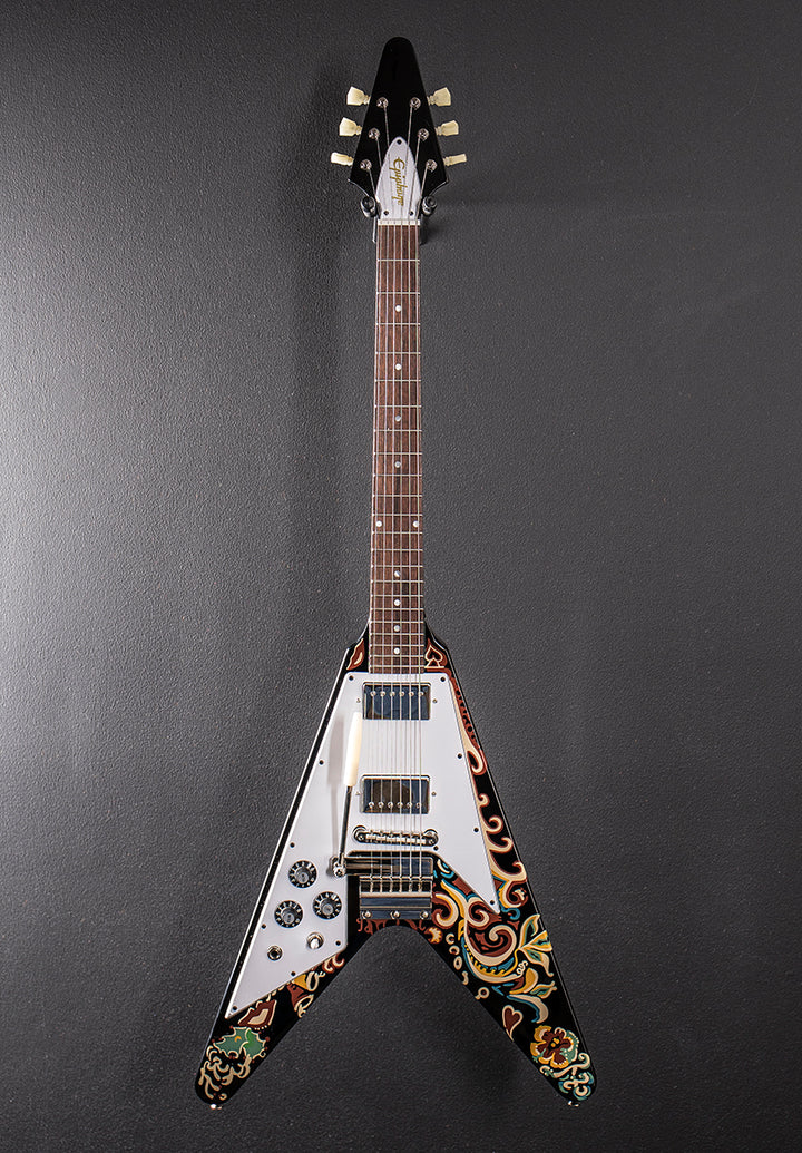 Jimi Hendrix "Love Drops" Flying V Left Hand - Ebony
