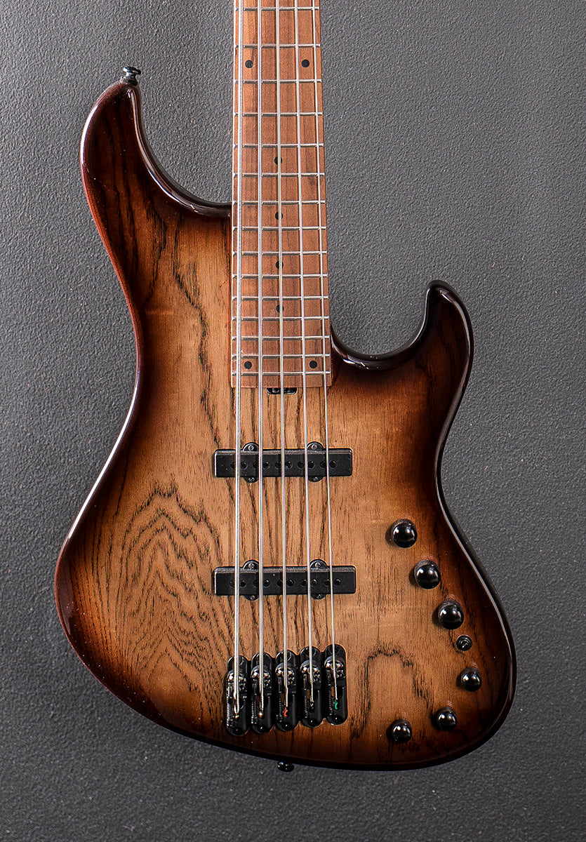 Mode MDM1305 5 String Bass - Natural Stained Amber Burst