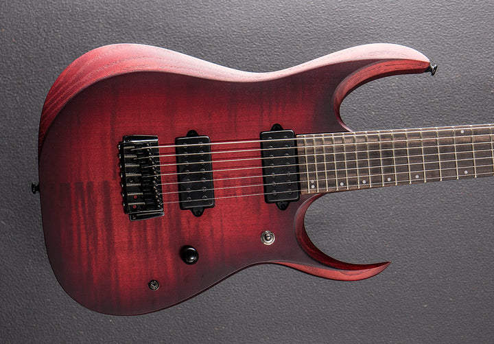 RGD721FA 7 String - Stained Wine Red Burst Flat