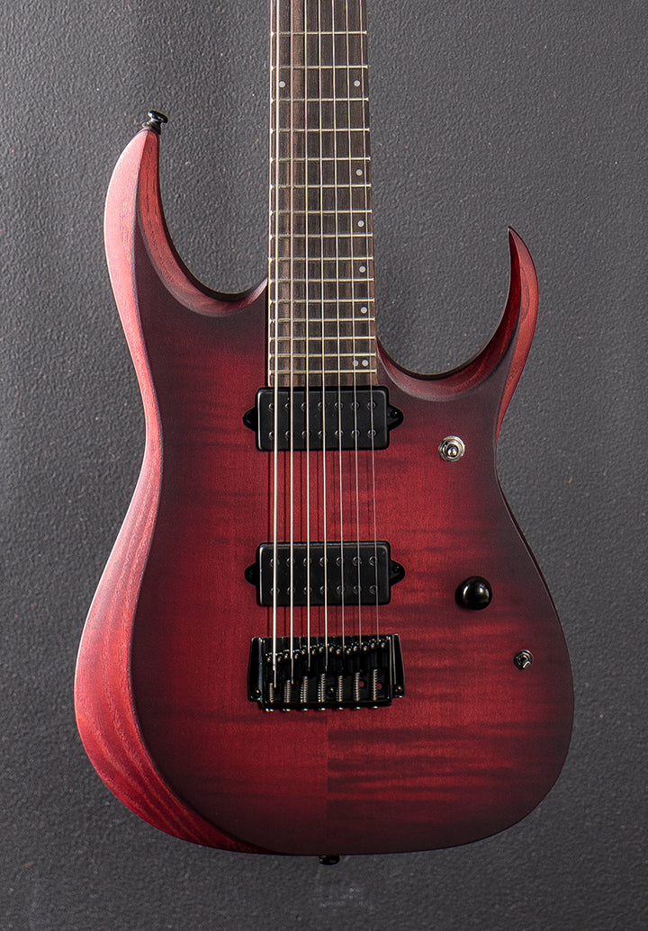 RGD721FA 7 String - Stained Wine Red Burst Flat
