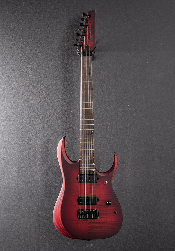 RGD721FA 7 String - Stained Wine Red Burst Flat