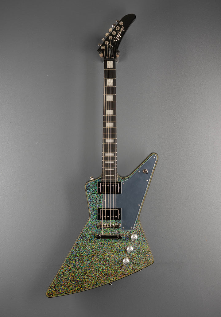 Lzzy Hale Explorer Custom - Black Diamond Holographic Sparkle