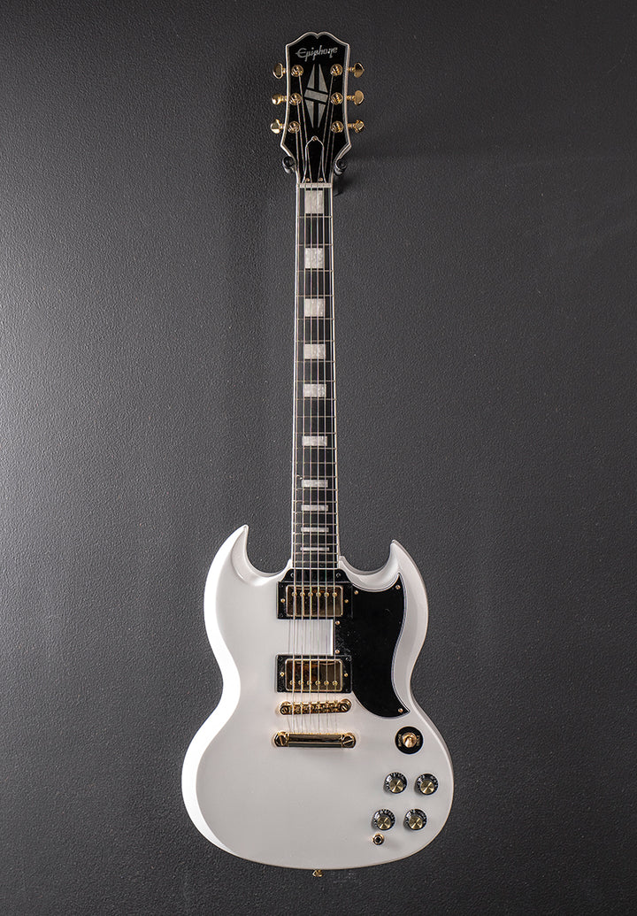 "Inspired by Gibson Collection" SG Custom - Alpine White