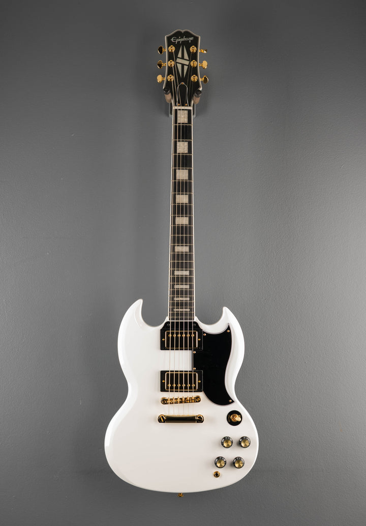 "Inspired by Gibson Collection" SG Custom - Alpine White