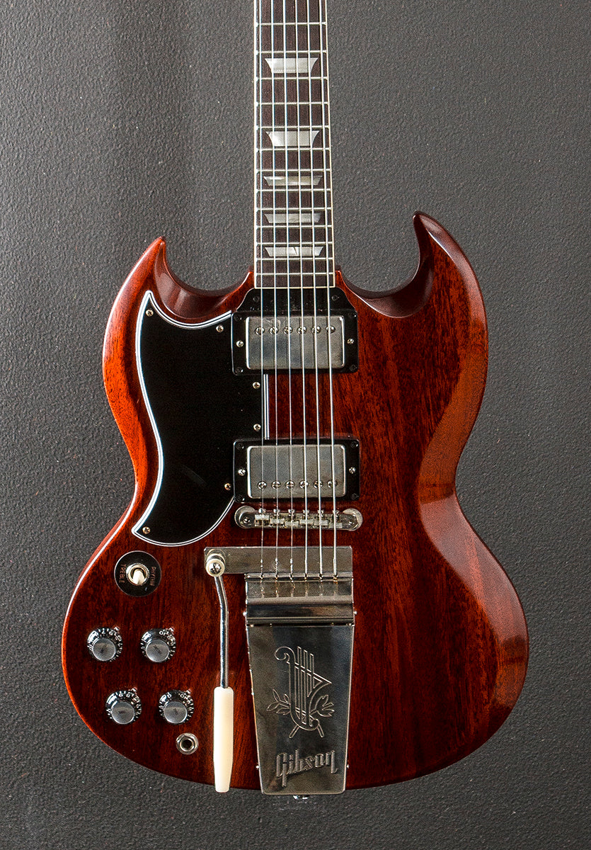 1964 SG Standard Reissue w Maestro Vibrola Left Hand VOS Cherry Red Dave s Guitar Shop