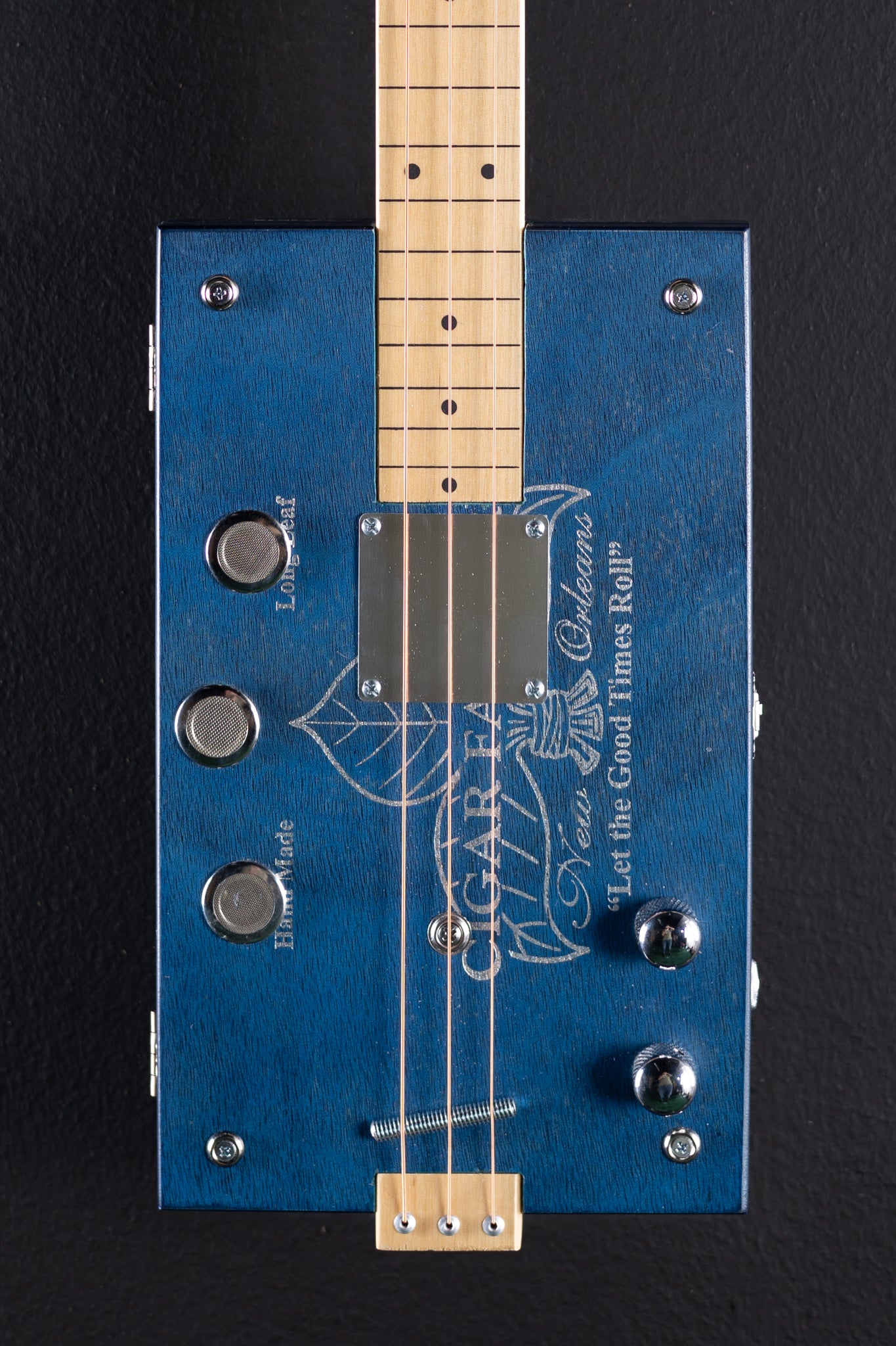 New Orleans Cigar Factory Electric Cigar Box Slide Guitar