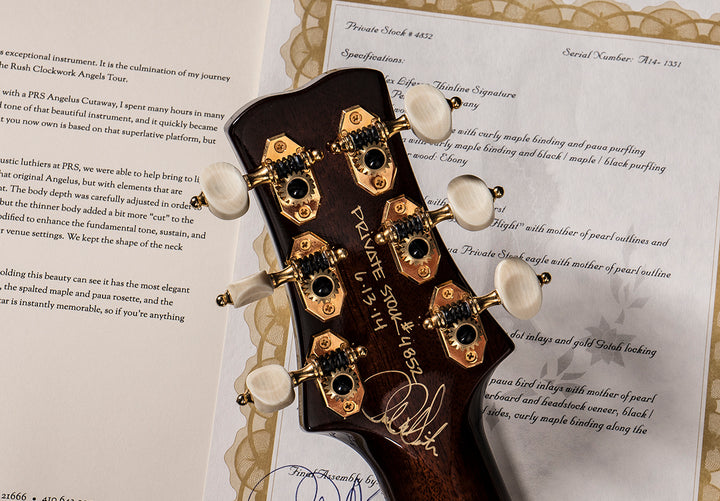 Private Stock Alex Lifeson Thinline Signature &