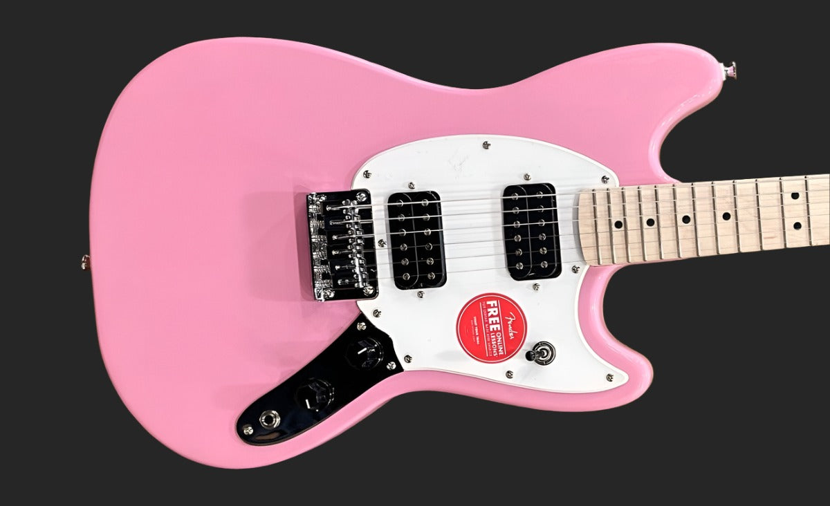 Sonic Mustang HH - Flash Pink w/Maple