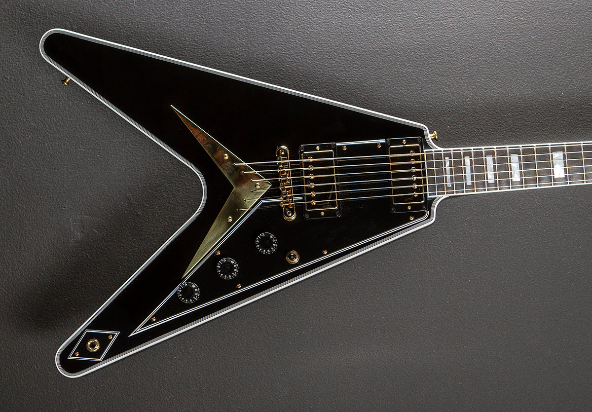 Flying V Custom w/Ebony Fingerboard Gloss - Ebony – Dave's Guitar Shop