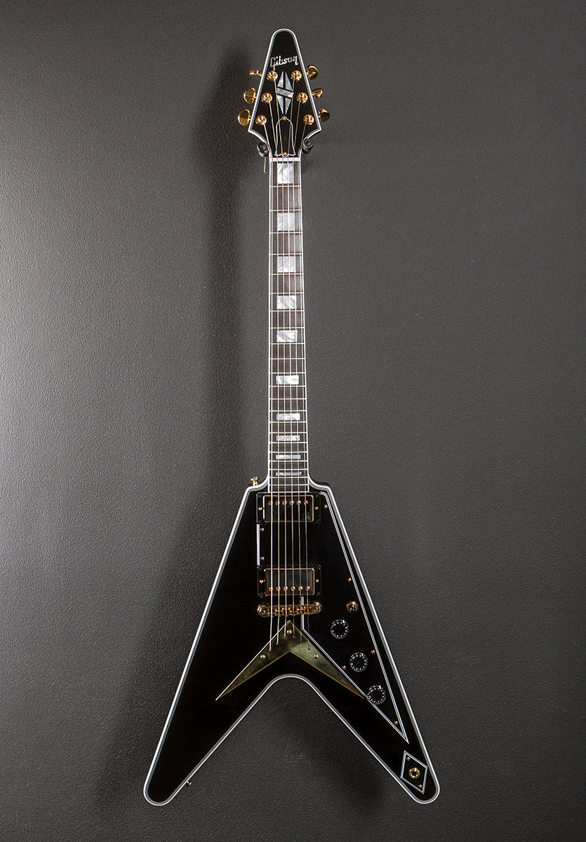 ギター Gibson Flying V Custom Flying V Custom w/Ebony Fingerboard Gloss - Ebony – Dave's Guitar Shop
