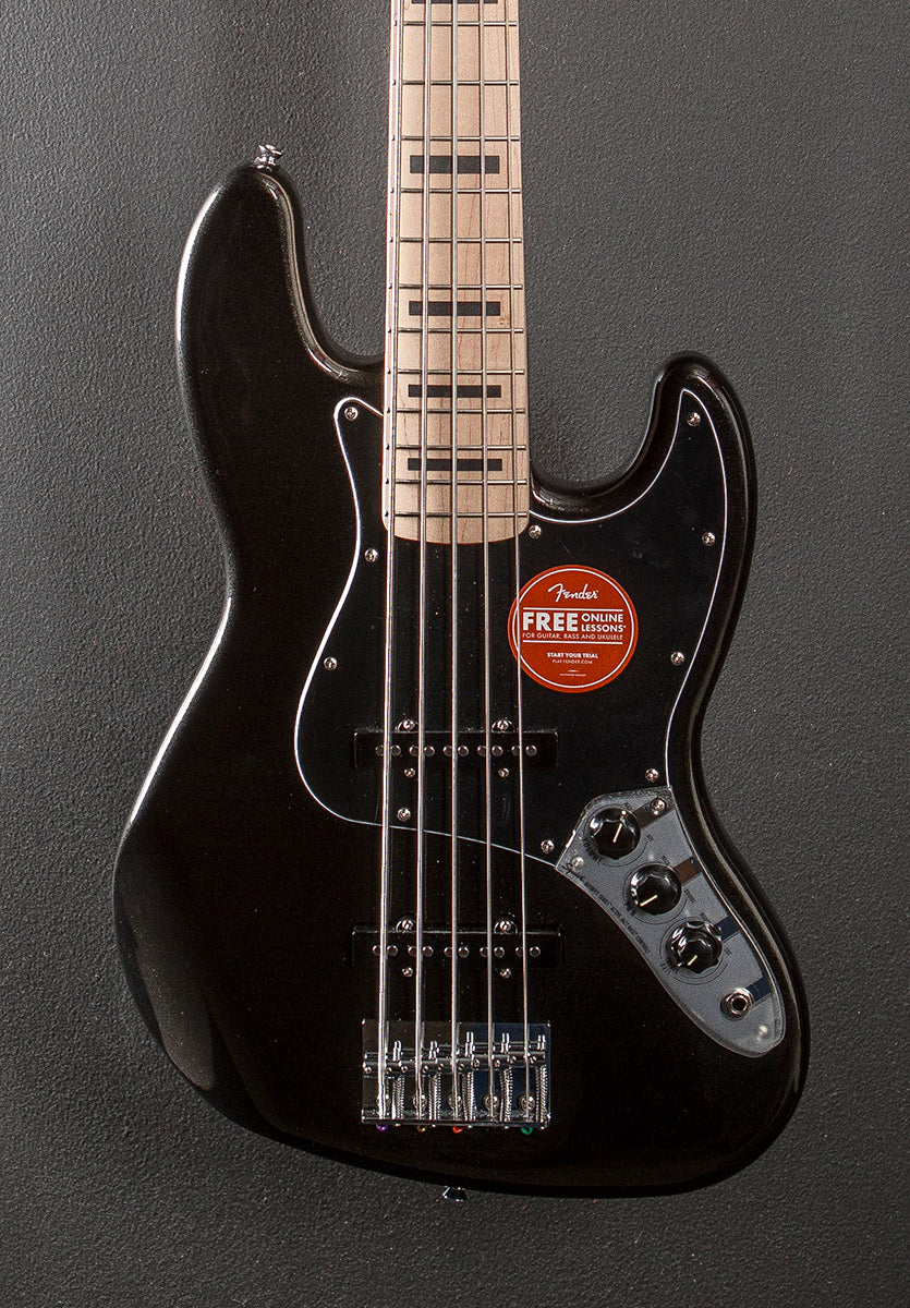 Affinity Series Active Jazz Bass V - Black Metallic w/Maple