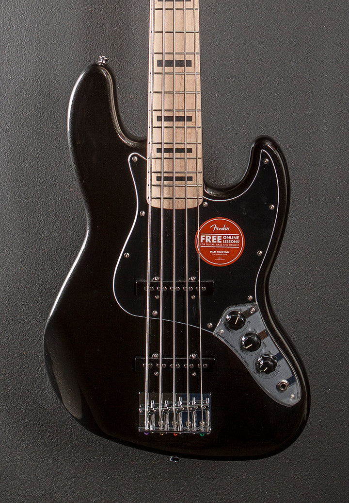 Affinity Series Active Jazz Bass V - Black Metallic w/Maple