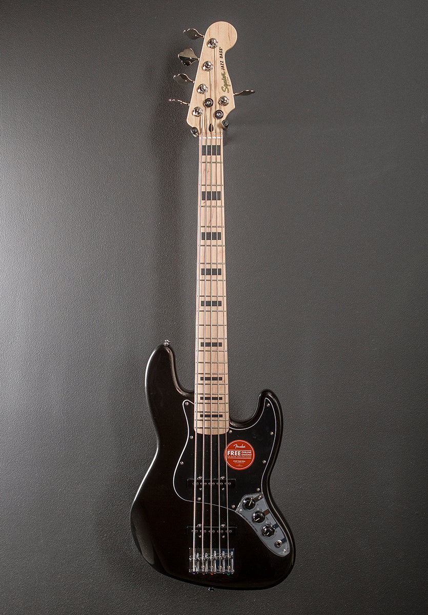 Affinity Series Active Jazz Bass V - Black Metallic w/Maple