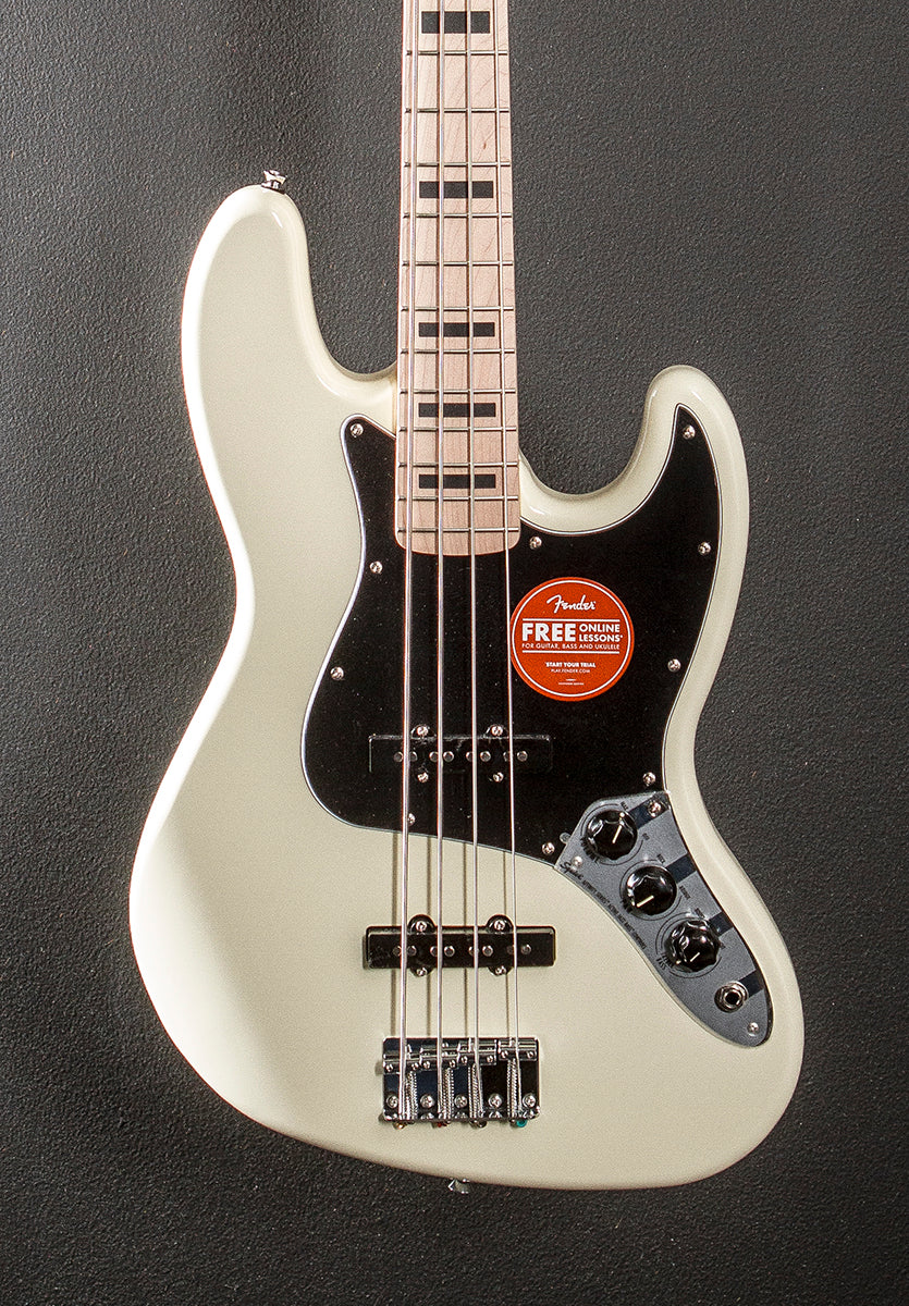 Affinity Series Active Jazz Bass - Olympic White w/Maple
