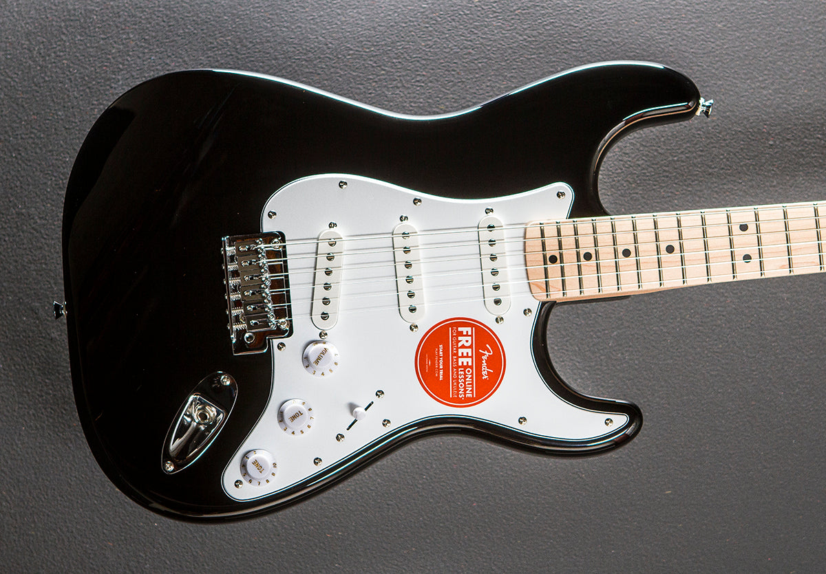 Affinity Series Stratocaster - Black w/Maple – Dave's Guitar Shop