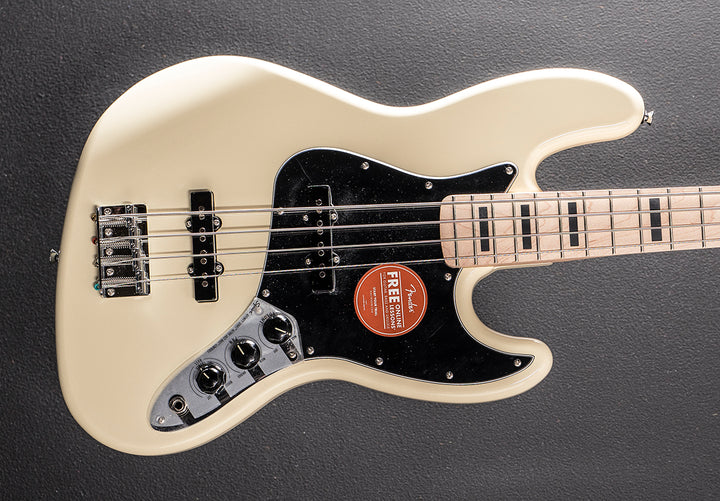 Affinity Series Active Jazz Bass - Olympic White w/Maple