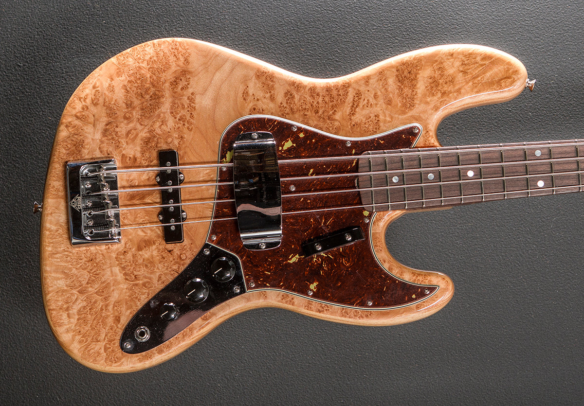 Artisan Maple Burl Jazz Bass – Dave's Guitar Shop