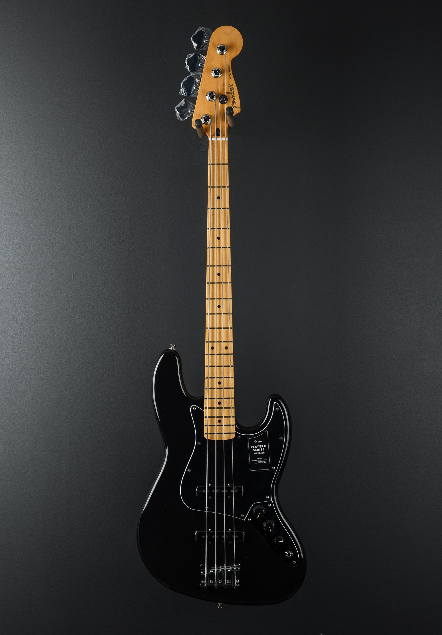 Player II Jazz Bass - Black W/Maple – Dave's Guitar Shop