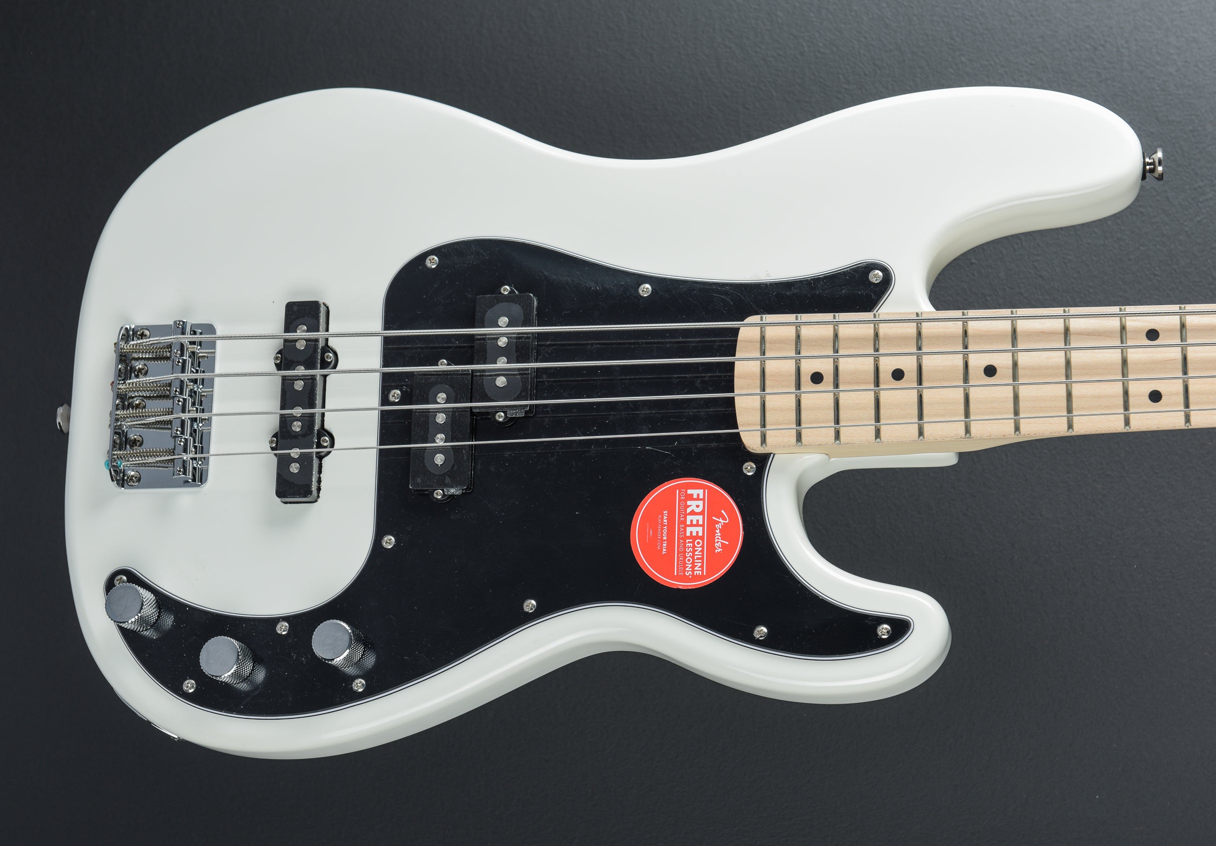 Affinity Series Precision Bass PJ - Olympic White w/Maple – Dave's