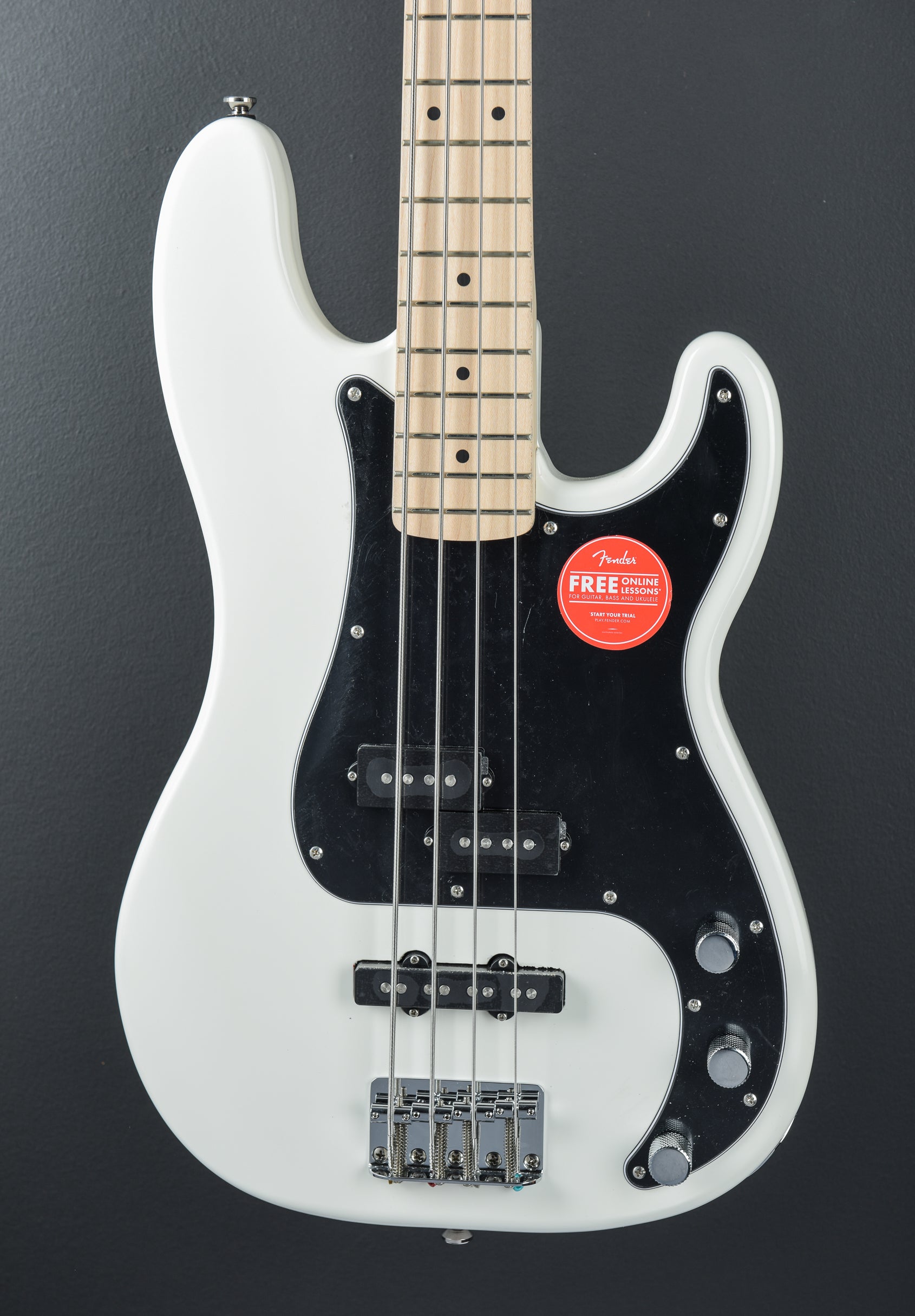 Affinity Series Precision Bass PJ - Olympic White w/Maple – Dave's