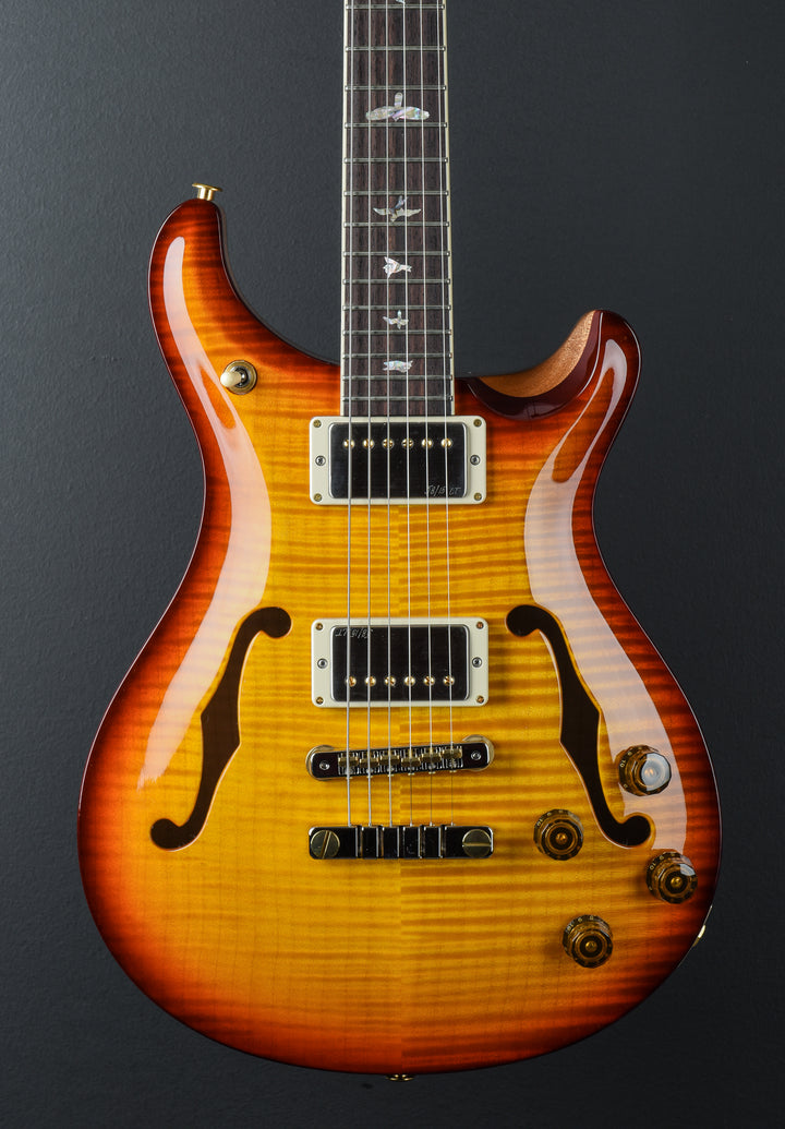 McCarty 594 Hollowbody II 10 Top - Tobacco Wrap Burst/Natural Sides