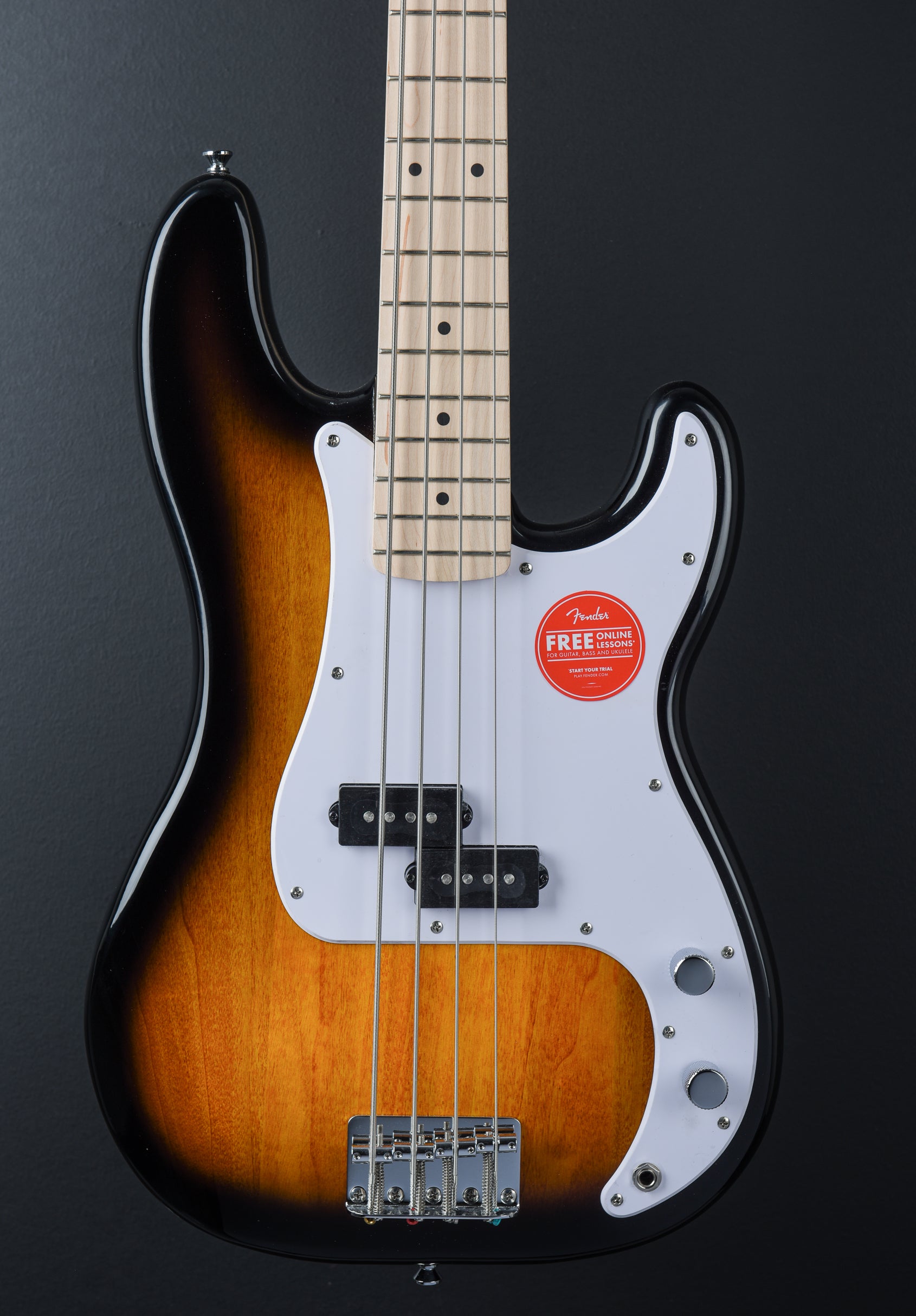 Sonic Precision Bass - Two Color Sunburst w/Maple – Dave's Guitar Shop