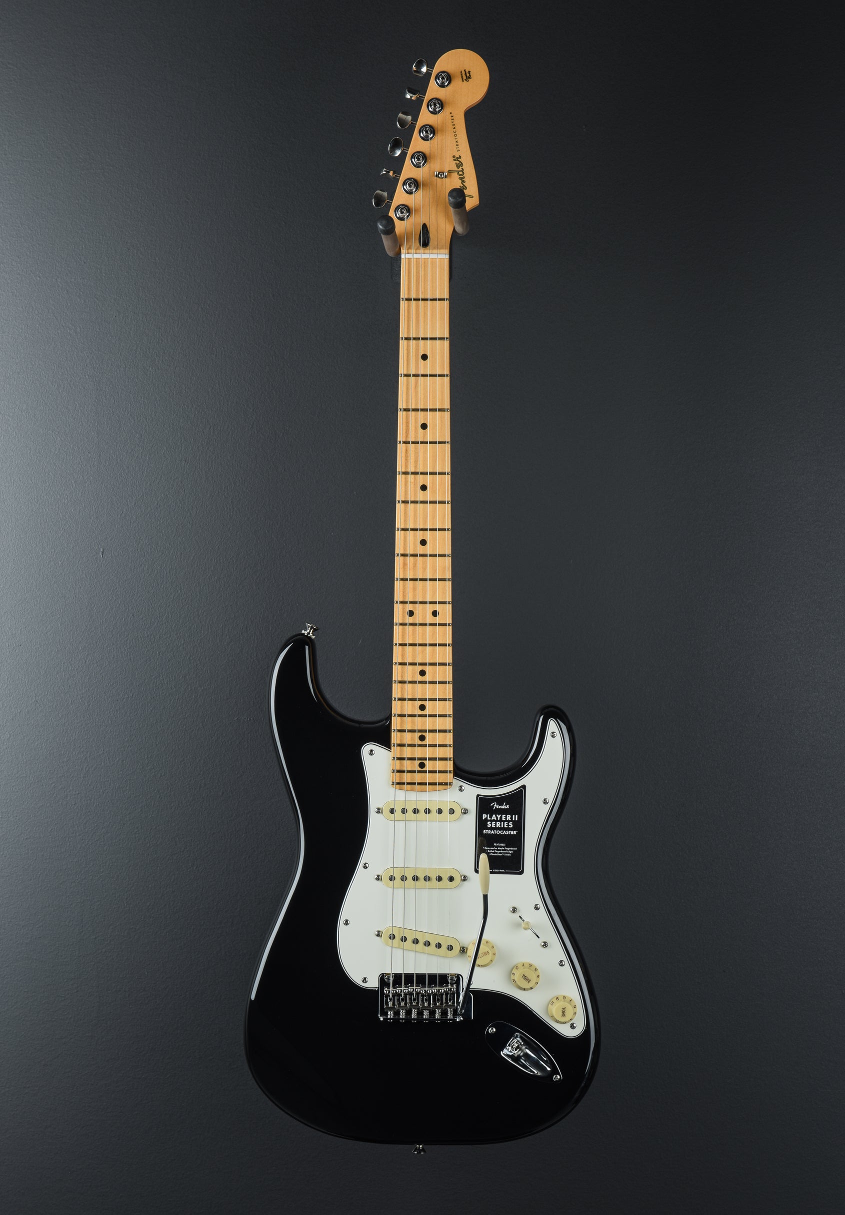 Player II Stratocaster - Black w/Maple – Dave's Guitar Shop