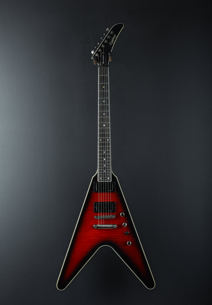 Dave Mustaine Flying V Prophecy - Aged Dark Red Burst