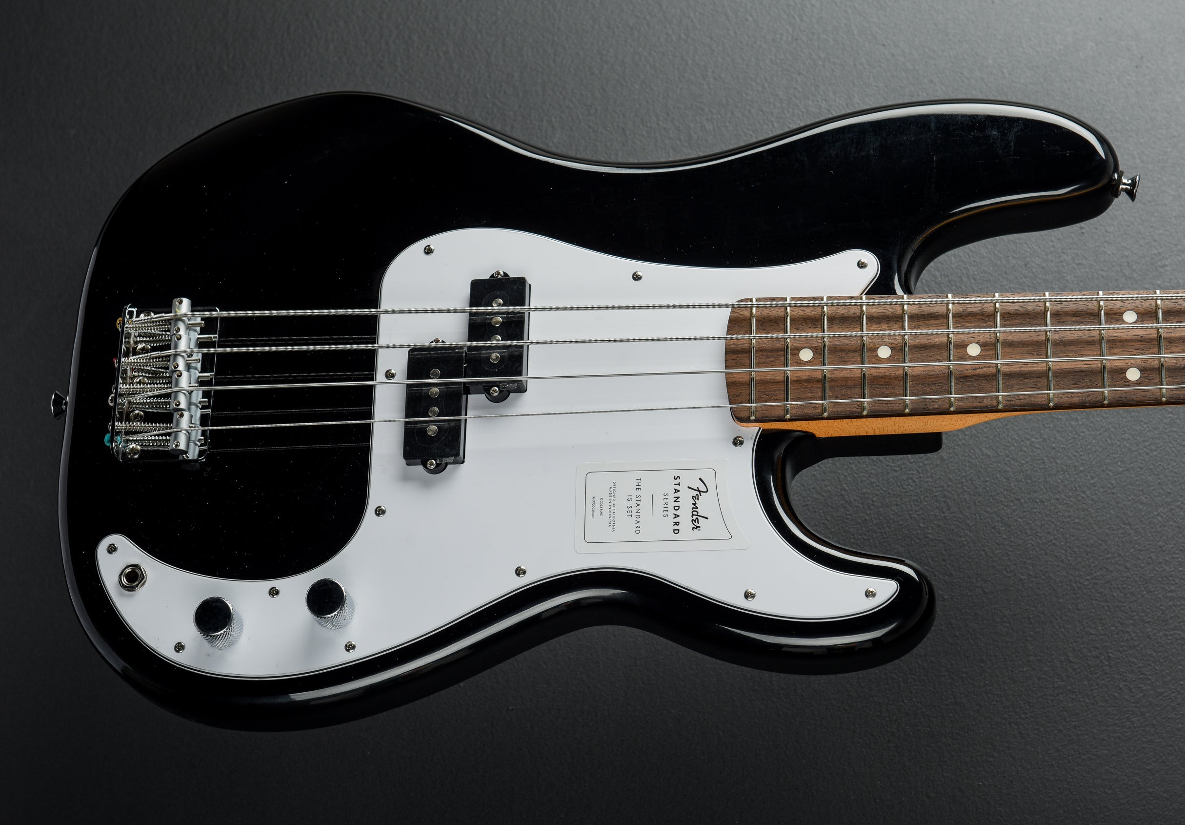 Standard Precision Bass - Black w/Indian Laurel – Dave's Guitar Shop
