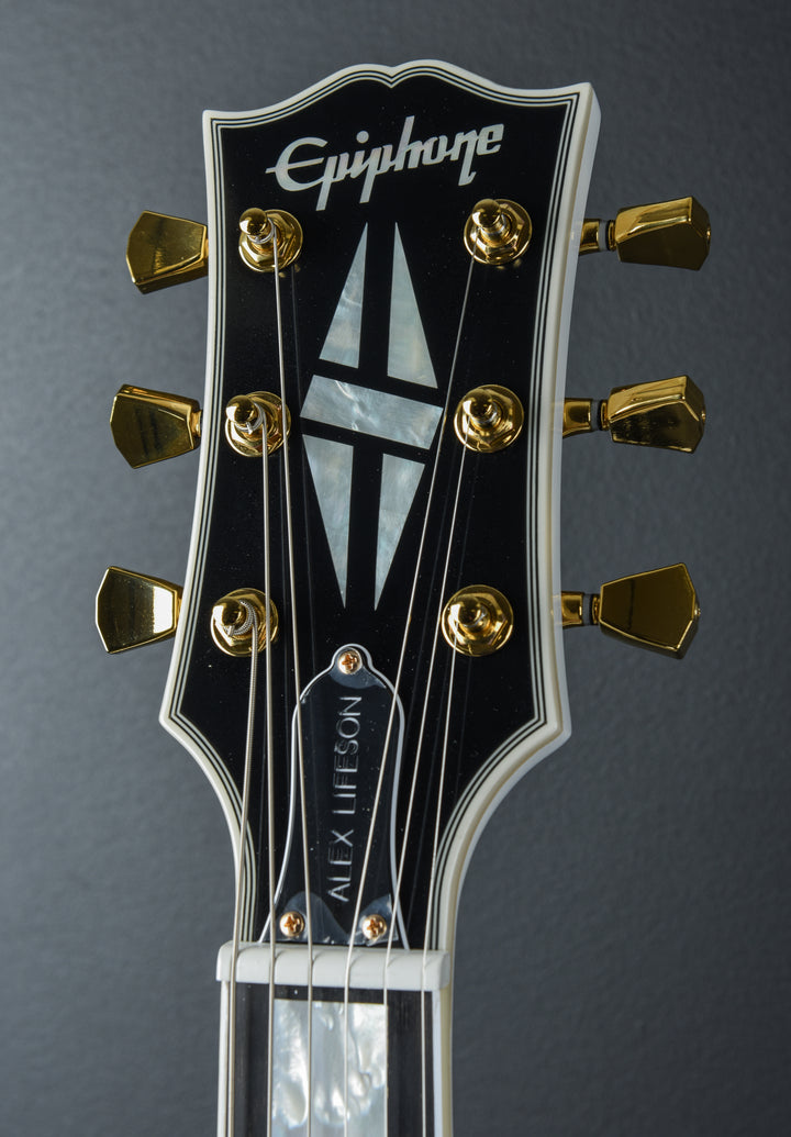 "Inspired by Gibson Custom" Alex Lifeson 1976 ES-355 Reissue - Alpine White