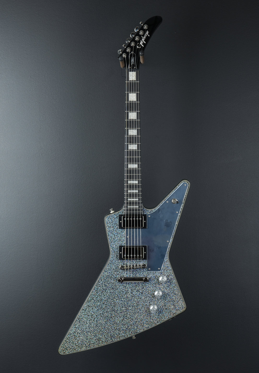 Lzzy Hale Explorer Custom - Black Diamond Holographic Sparkle